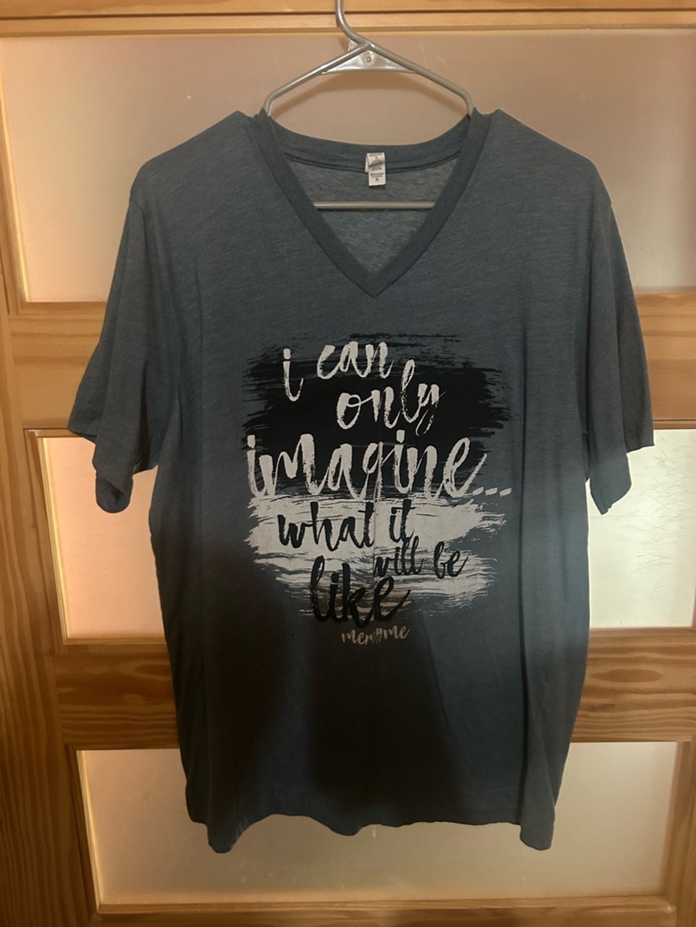 Women’s Mercy Me concert  Gray V-Neck Graphic Tee - 'I Can Only Imagine'